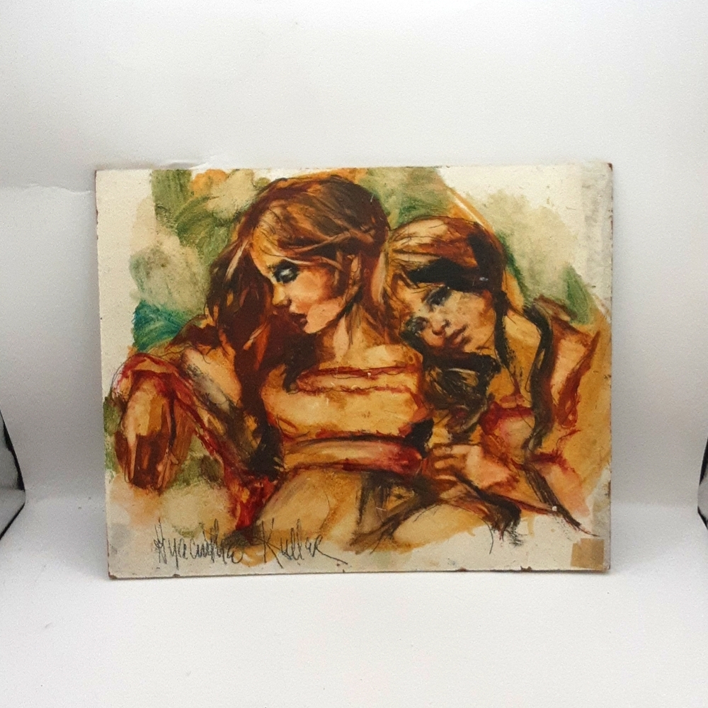 Hyacinthe Kuller Baron Signed Oil on Board Painting 10" X 8"
